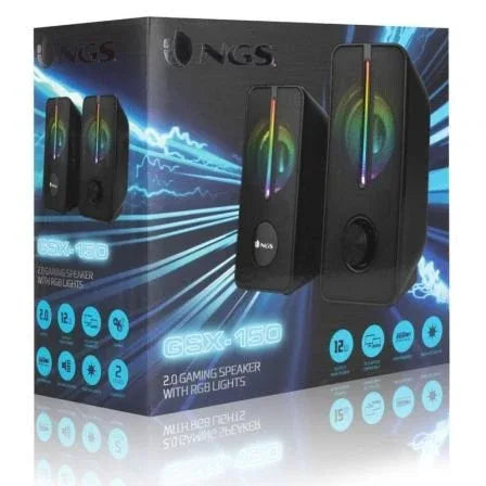 Altavoces NGS GSX-150/ 12W/ 2.0/ Negros - PixelPlaza