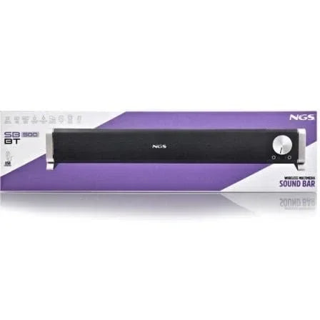 Barra de Sonido con Bluetooth NGS Subway/ 40W/ 2.0/ Negra - PixelPlaza