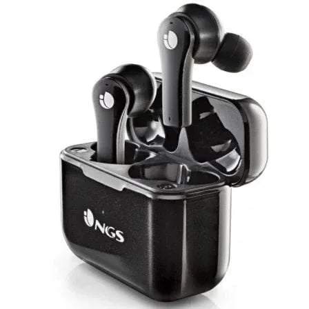 Auriculares Bluetooth NGS Ártica Bloom con estuche de carga/ Autonomía 6h/ Negros - PixelPlaza
