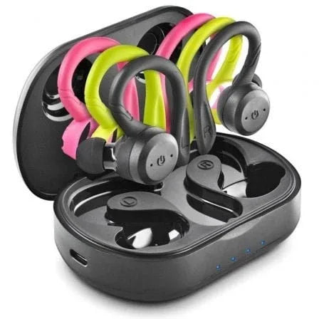 Auriculares Deportivos Bluetooth NGS Ártica Jogger con estuche de carga/ Autonomía 10h/ Negros - PixelPlaza