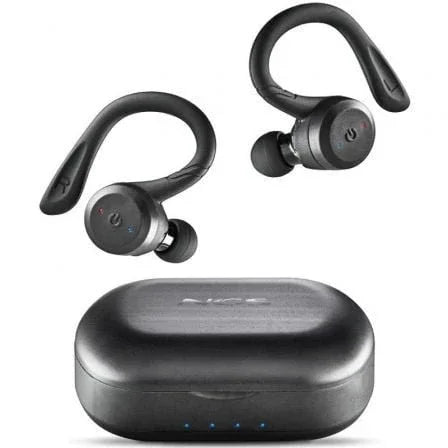 Auriculares Deportivos Bluetooth NGS Ártica Jogger con estuche de carga/ Autonomía 10h/ Negros - PixelPlaza