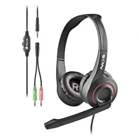 Auriculares NGS MSX 10 Pro/ con Micrófono/ Jack 3.5/ Negros - PixelPlaza