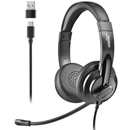 Auriculares NGS VOX605 USB-C/ con Micrófono/ USB Tipo-C/ Negros - PixelPlaza