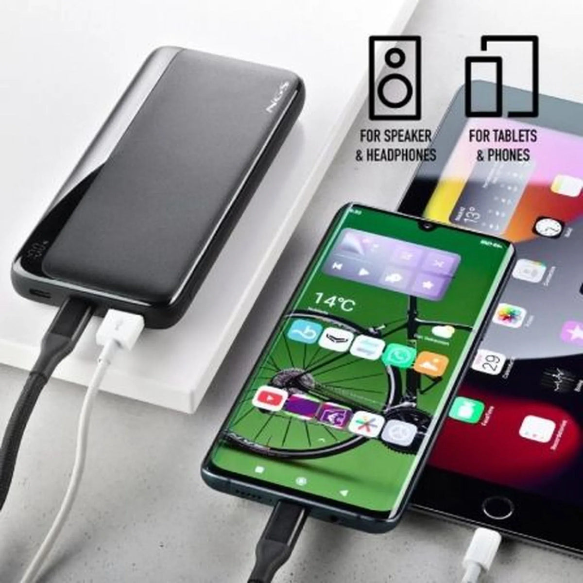 Powerbank 10000mAh NGS QUIZ 10/ 22.5W/ Negra - PixelPlaza