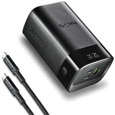 Powerbank 20000mAh NGS TWIX20/ 65W/ Compatible con Portátiles/ Negra - PixelPlaza