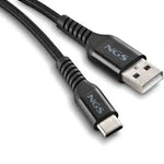 Cable USB 2.0 NGS KNOT-AC/ USB Macho - USB Tipo-C Macho/ 480Mbps/ 1m/ Negro - PixelPlaza