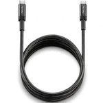 Cable USB 2.0 Tipo-C NGS KNOT/ USB Tipo-C Macho - USB Tipo-C Macho/ Hasta 100W/ 480Mbps/ 2m/ Negro - PixelPlaza