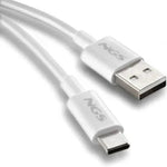 Cable USB 2.0 NGS ZYRO AC USB Macho USB Tipo C Macho Hasta 15W 480Mbps 1 m Blanco detalle #blanco
