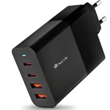Cargador de Pared GaN NGS Bud 100W/ 2xUSB Tipo-C/ 2xUSB/ 100W - PixelPlaza