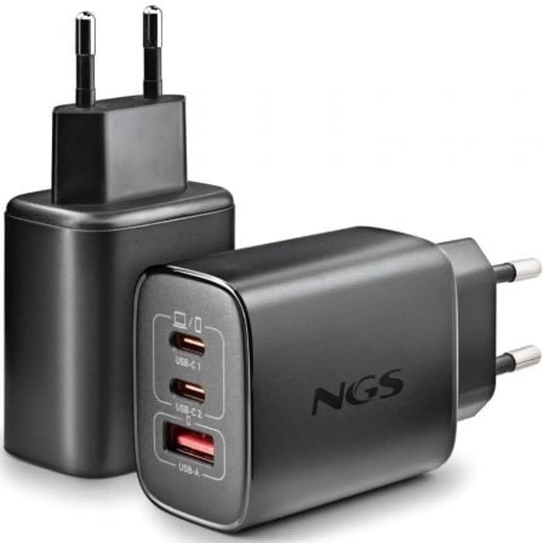 Cargador de Pared GaN NGS Era 65W/ 2xUSB Tipo-C/ 1xUSB/ 65W - PixelPlaza