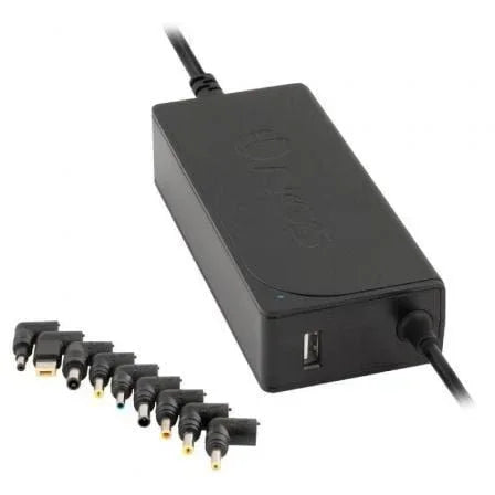 Cargador de Portátil NGS W-70W/ 70W/ Automático/ 9 Conectores/ Voltaje 18.5-20V/ 1 USB - PixelPlaza