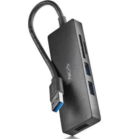 Hub USB NGS IHUB READER/ 3xUSB 3.0/ 1xLector de Tarjetas - PixelPlaza