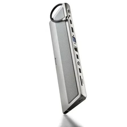 Docking USB Tipo-C NGS WonderDock 12 Pro/ 3xUSB/ 2xHDMI 4K/ 1xVGA/ 1xRJ45/ 1xLector de Tarjetas/ 1xJack 3.5/ 1xUSB Tipo-C PD/ Gris - PixelPlaza