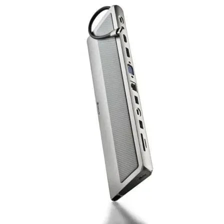 Docking USB Tipo-C NGS WonderDock 12 Pro/ 3xUSB/ 2xHDMI 4K/ 1xVGA/ 1xRJ45/ 1xLector de Tarjetas/ 1xJack 3.5/ 1xUSB Tipo-C PD/ Gris - PixelPlaza