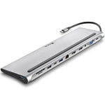 Docking USB Tipo-C NGS WonderDock12/ 3xUSB/ 2xHDMI 4K/ 1xVGA/ 1xRJ45/ 1xLector de Tarjetas/ 1xJack 3.5/ 1xUSB Tipo-C PD/ Gris - PixelPlaza