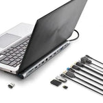 Docking USB Tipo-C NGS WonderDock12/ 3xUSB/ 2xHDMI 4K/ 1xVGA/ 1xRJ45/ 1xLector de Tarjetas/ 1xJack 3.5/ 1xUSB Tipo-C PD/ Gris - PixelPlaza