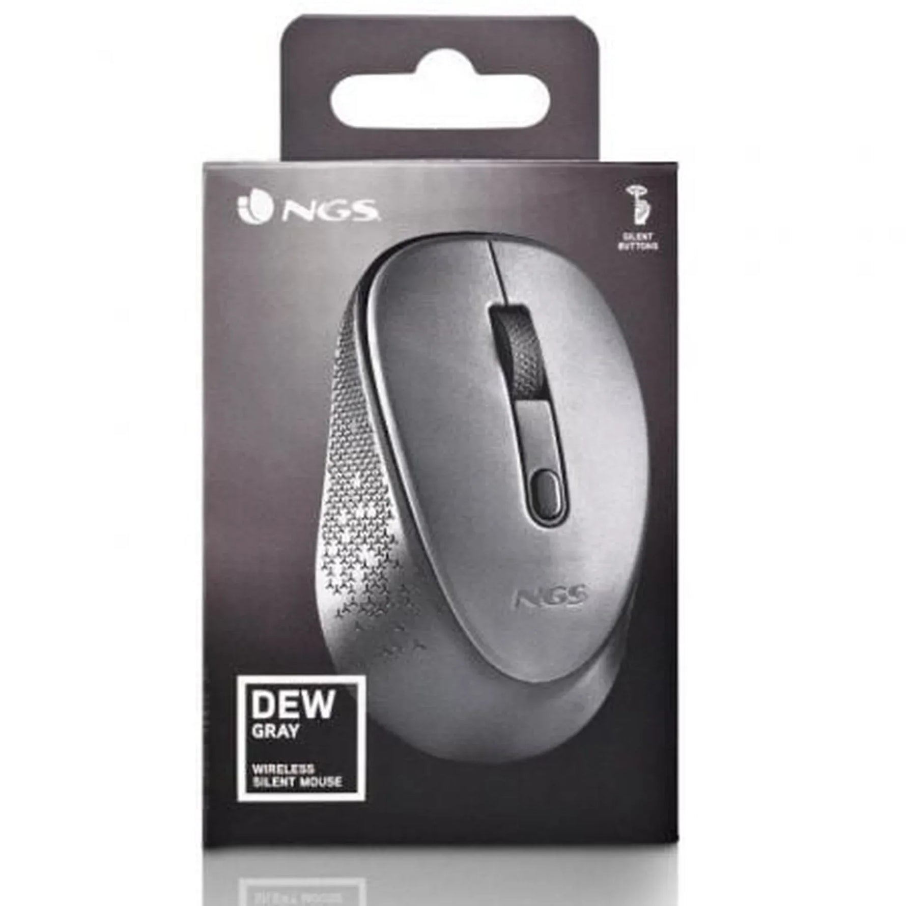 Ratón Inalámbrico NGS Dew Gray/ Hasta 1600 DPI/ Gris - PixelPlaza