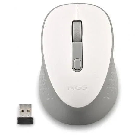 Ratón Inalámbrico NGS Dew White/ Hasta 1600 DPI/ Blanco - PixelPlaza