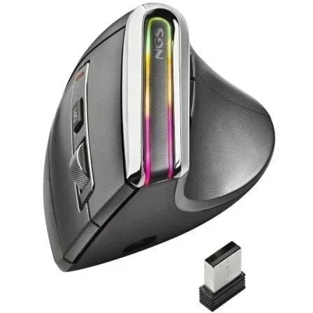 Ratón Vertical Inalámbrico por Bluetooth NGS Evo Karma/ Batería recargable/ Hasta 3200 DPI - PixelPlaza