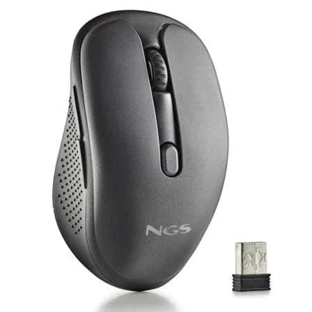 Ratón Inalámbrico NGS Evo Peep silencioso/ Batería recargable/ Hasta 3200 DPI/ Negro - PixelPlaza
