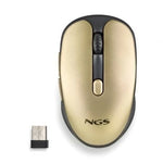 Ratón Inalámbrico NGS Evo Rust/ Batería recargable/ Hasta 1600 DPI/ Dorado - PixelPlaza