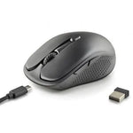 Ratón Inalámbrico NGS Evo Spook silencioso/ Batería recargable/ Hasta 1600 DPI/ Negro - PixelPlaza