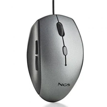 Ratón Ergonómico NGS Moth Gray/ Hasta 1600 DPI/ Gris - PixelPlaza
