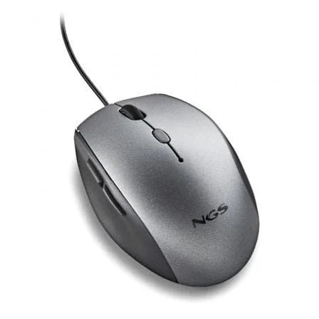 Ratón Ergonómico NGS Moth Gray/ Hasta 1600 DPI/ Gris - PixelPlaza