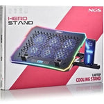Soporte Refrigerante NGS Hero Stand para Portátiles hasta 15.6"/ Iluminación LED - PixelPlaza