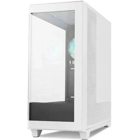 Caja ordenador gaming Nox hummer ether ATX argb cristal templado negro - blanco