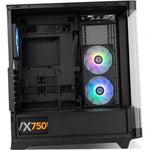 Caja ordenador gaming Nox hummer ether ATX argb cristal templado negro