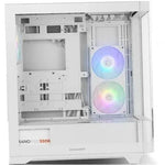 Caja ordenador gaming Nox hummer ether ATX argb cristal templado blanca