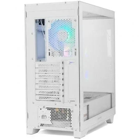 Caja ordenador gaming Nox hummer ether ATX argb cristal templado blanca