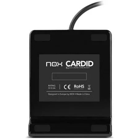 Lector de DNI y Tarjetas Nox Card ID/ USB 2.0/ Negro - PixelPlaza