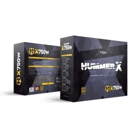 Fuente de Alimentación Nox Hummer X/ 750W/ Ventilador 12cm/ 80 Plus Gold - PixelPlaza