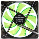 Ventilador Nox Coolfan 120 LED/ 12cm/ Verde - PixelPlaza