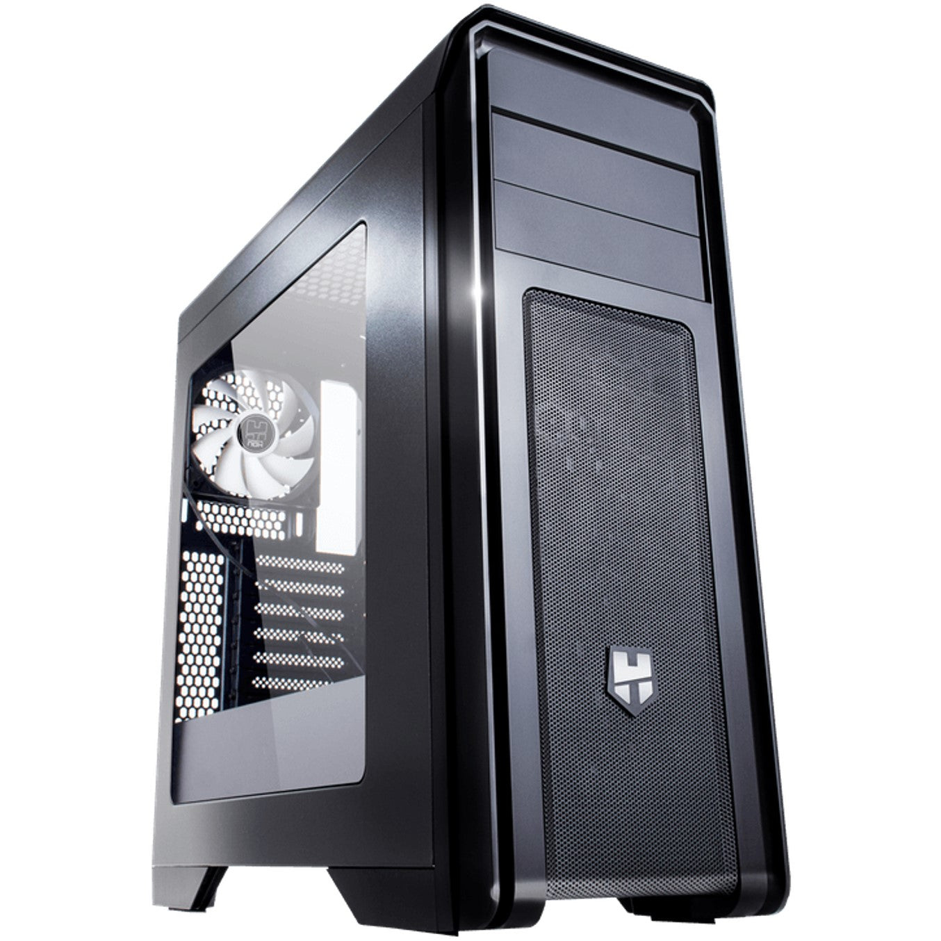 Caja ordenador gaming NOX hummer zx ATX USB 3.0 negra sin fuente ventana acrilica