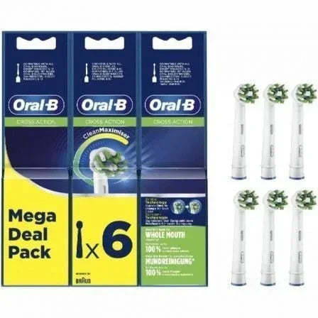 Cabezal de Recambio para cepillo Oral-B Pro Cross Action/ Pack 6 uds - PixelPlaza