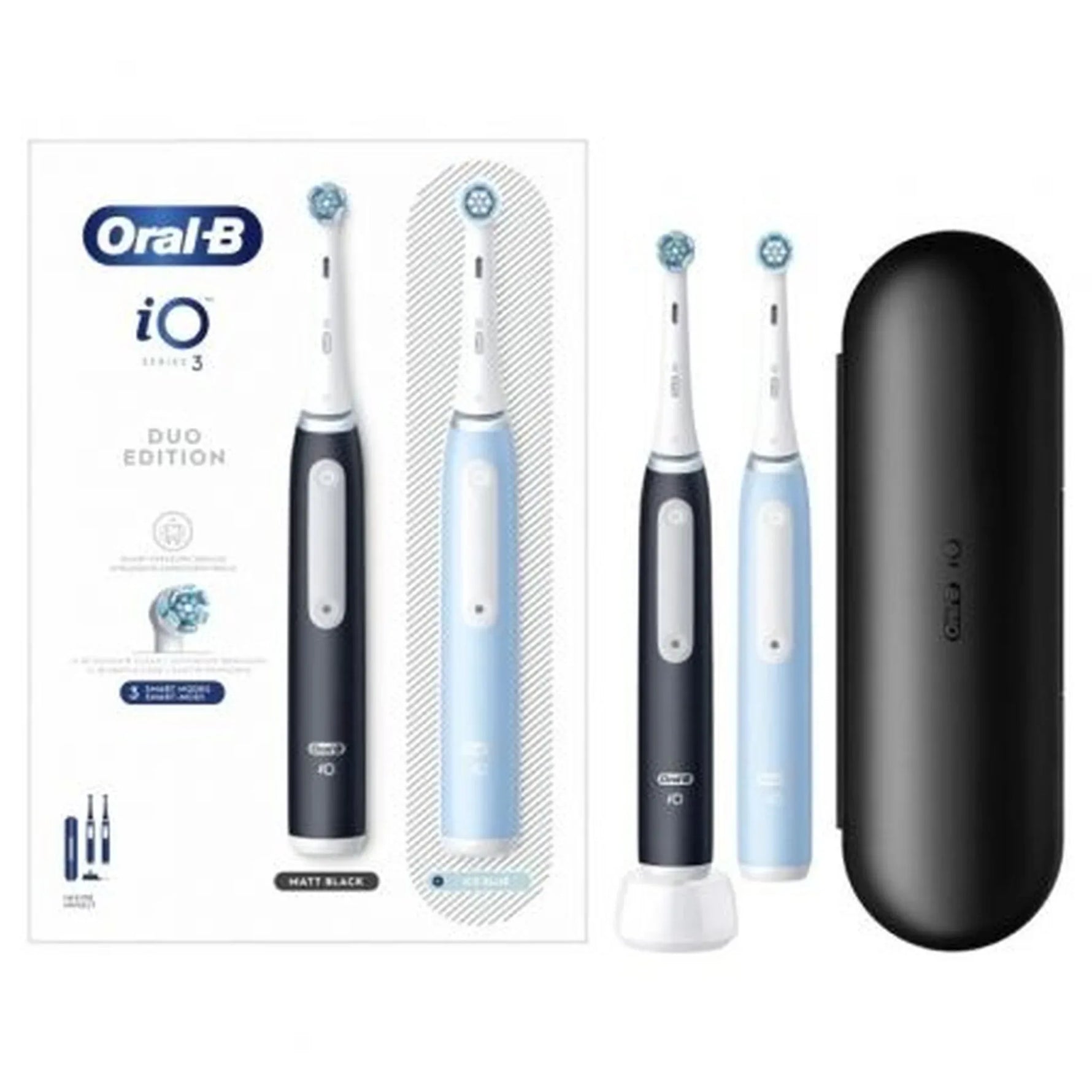 Cepillo Dental Oral-B Duplo iO 3/ Azul y Negro - PixelPlaza