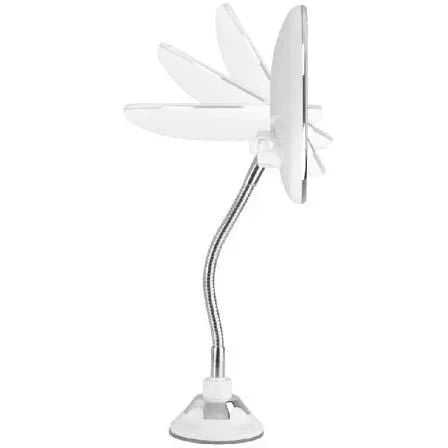 Espejo Cosmético de Pared con Luz Orbegozo ESP 1020/ Telescópico/ Ø17cm - PixelPlaza