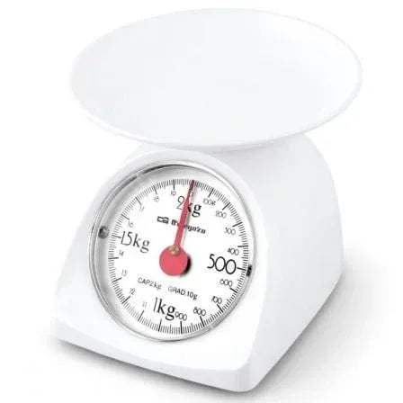 Báscula de Cocina Orbegozo PC 1015/ hasta 2kg/ Blanca - PixelPlaza