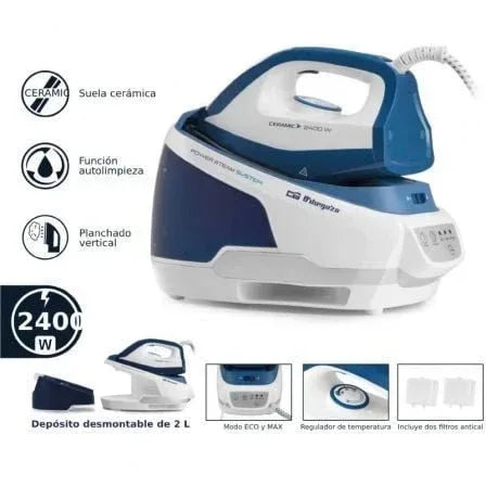 Centro de Planchado Orbegozo VP 8600/ 2400W/ Depósito de agua 2L - PixelPlaza