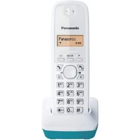 Teléfono Inalámbrico Panasonic KX-TG1611/ Blanco/ Azul - PixelPlaza