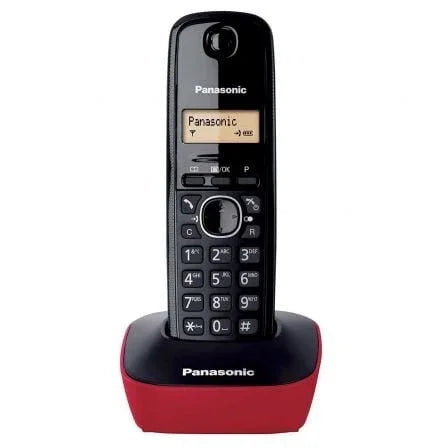 Teléfono Inalámbrico Panasonic KX-TG1611/ Negro y Rojo - PixelPlaza