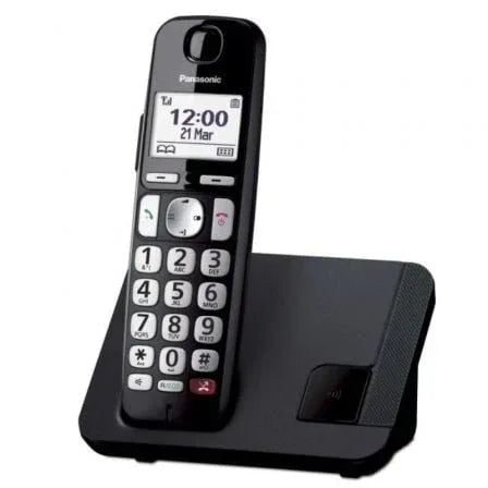 Teléfono Inalámbrico Panasonic KX-TGE250SPB/ Negro - PixelPlaza