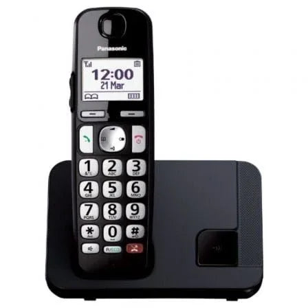 Teléfono Inalámbrico Panasonic KX-TGE250SPB/ Negro - PixelPlaza