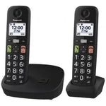 Teléfono Inalámbrico Panasonic KX-TGU112EXB/ Pack DUO/ Negro - PixelPlaza