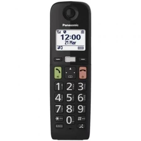 Teléfono Inalámbrico Panasonic KX-TGU112EXB/ Pack DUO/ Negro - PixelPlaza