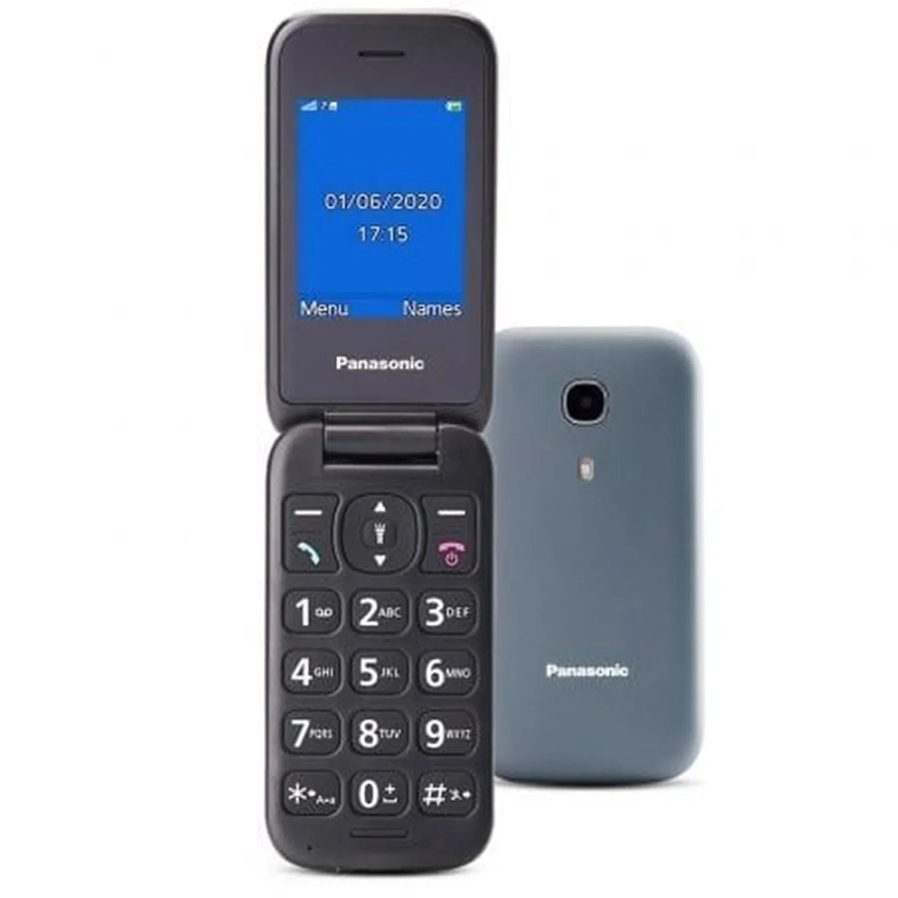 Teléfono Móvil Panasonic KX-TU400EXG para Personas Mayores/ Gris - PixelPlaza