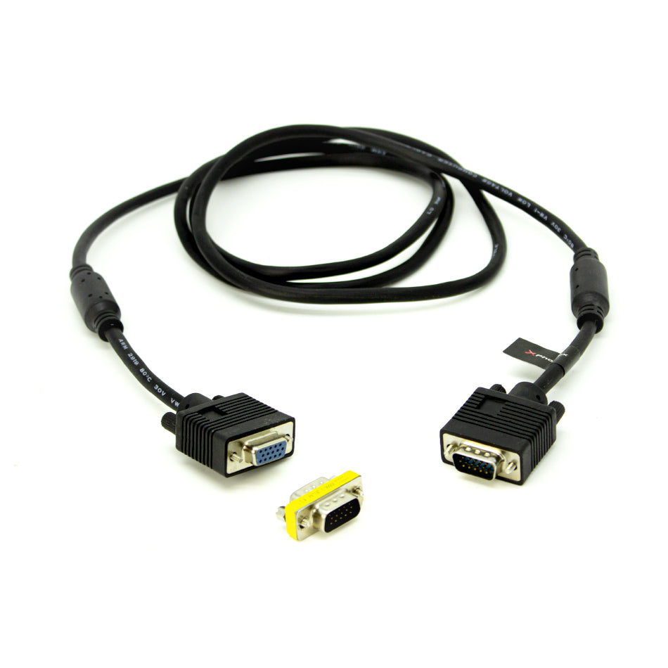 Cable svga d sub15 de m h con adaptador m m